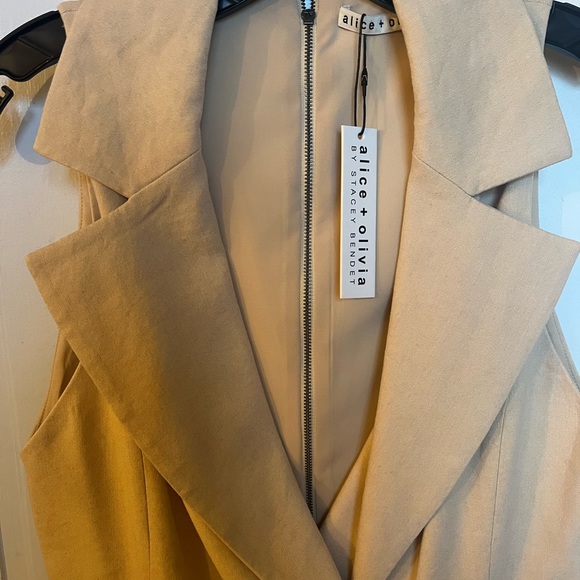 Alice + Olivia NWT Meritt Linen-Blend Romper Size 10 original $440 - Picture 7 of 8